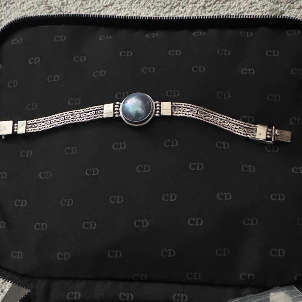 Mabe Pearl and Sterling Silver bracelet